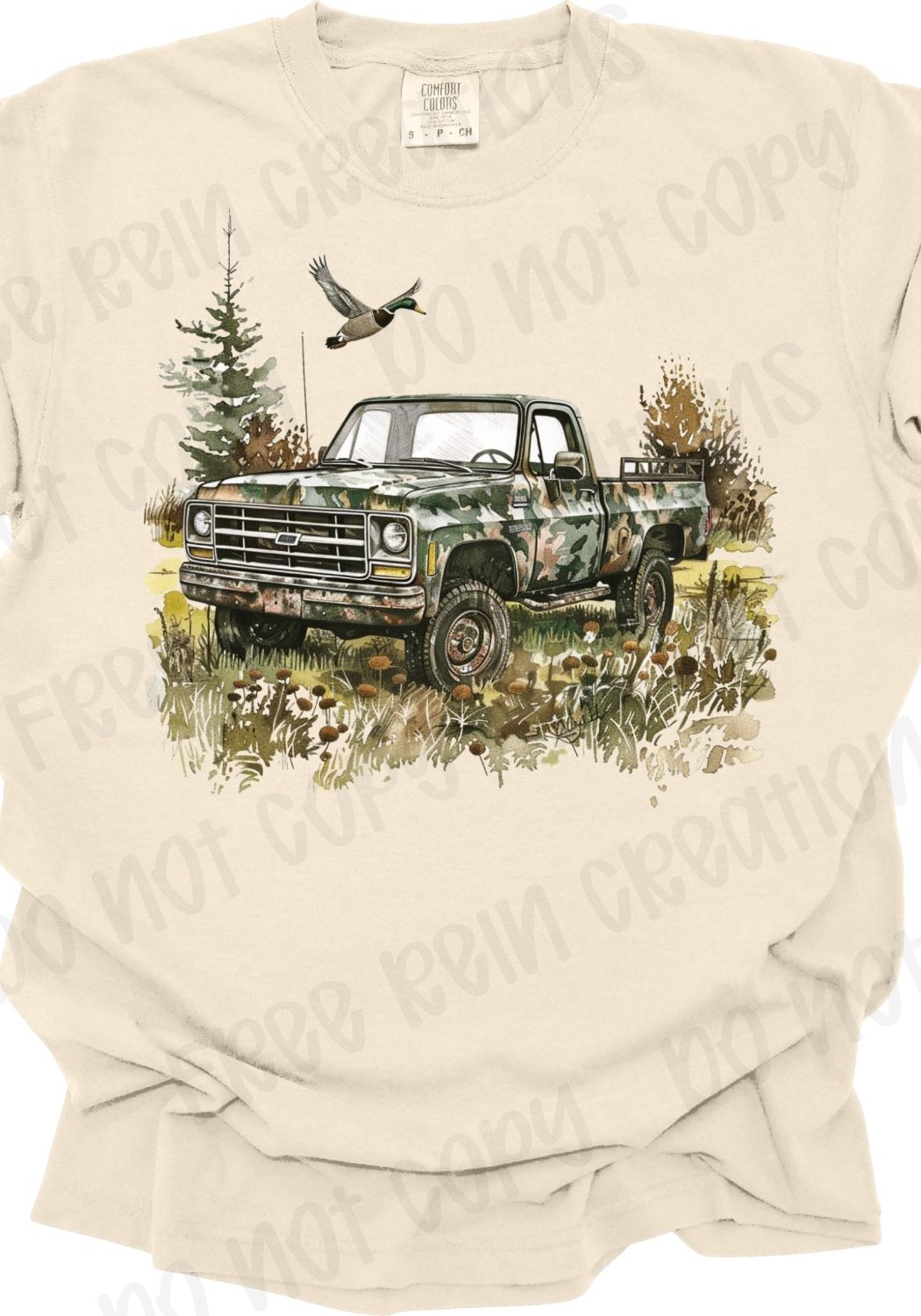 Camo Truck Duck Flying Tee