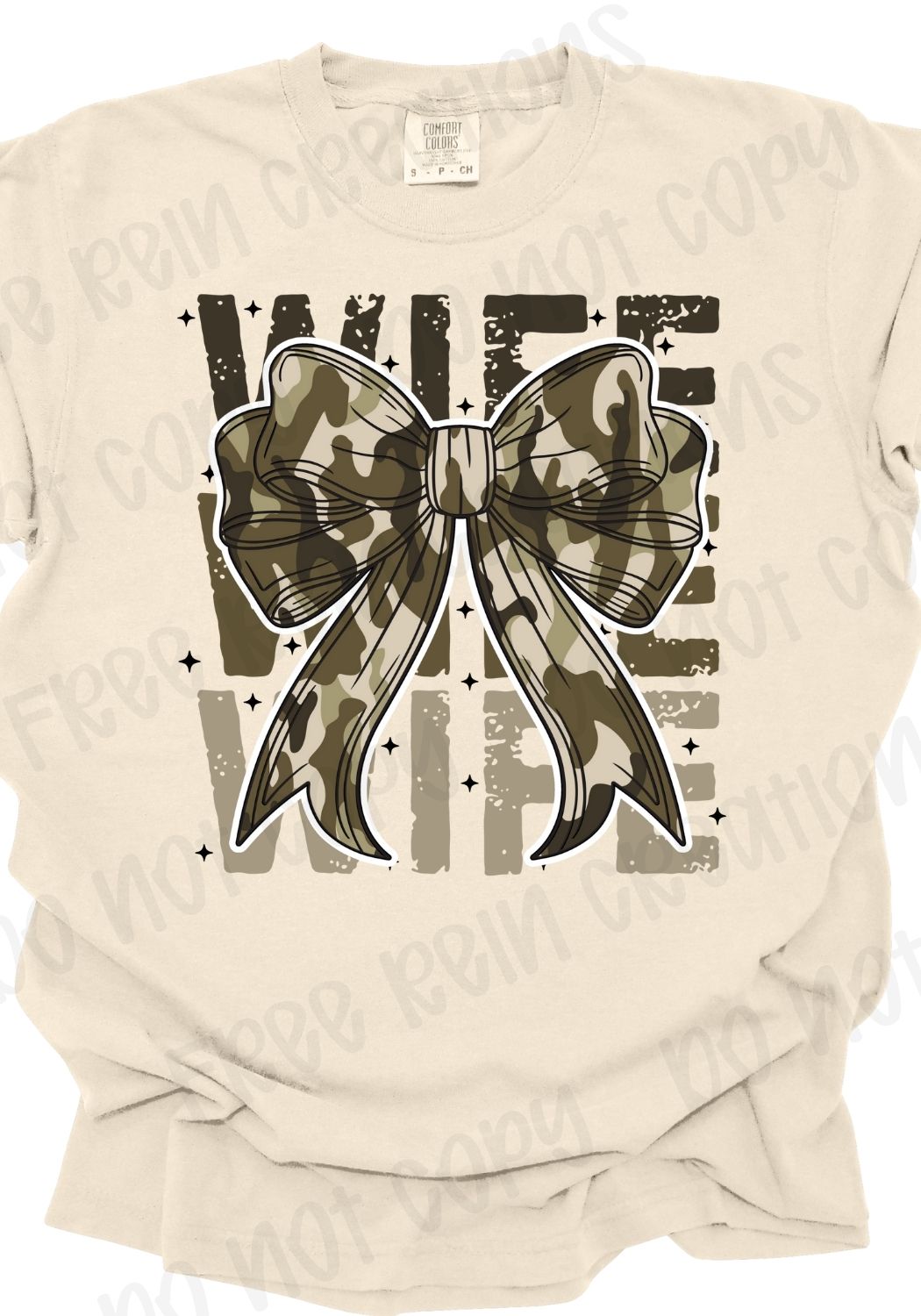Wife Camo Bow Tee