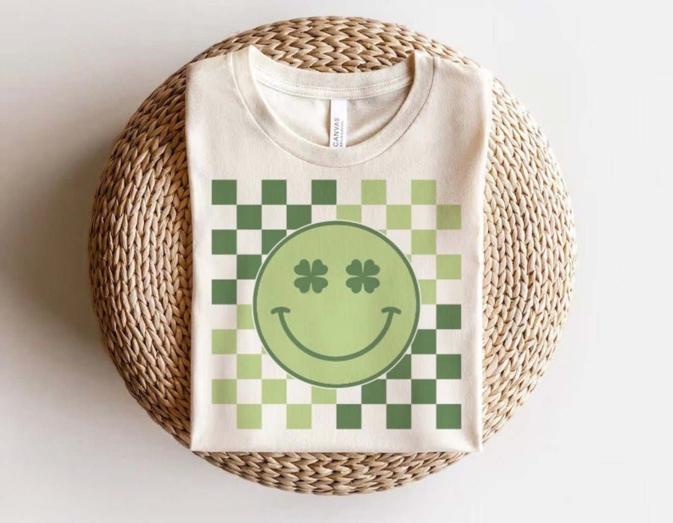 Checkered Smiley Tee