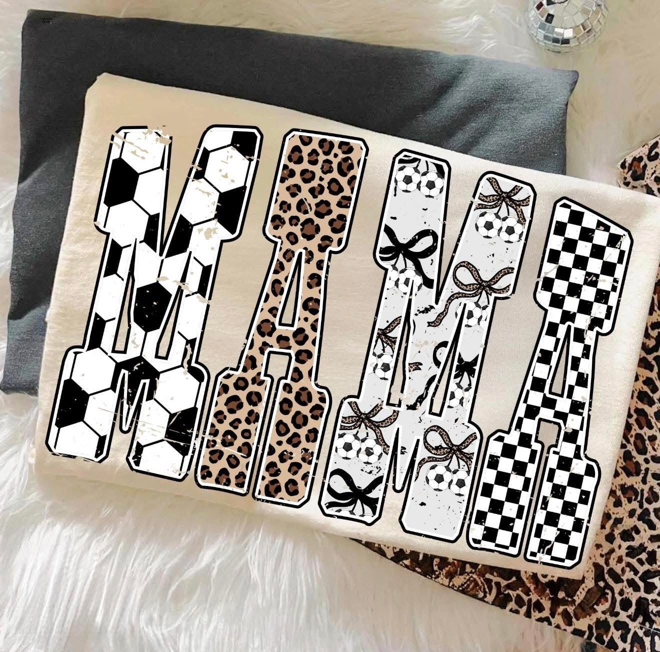 MAMA Soccer Theme Tee