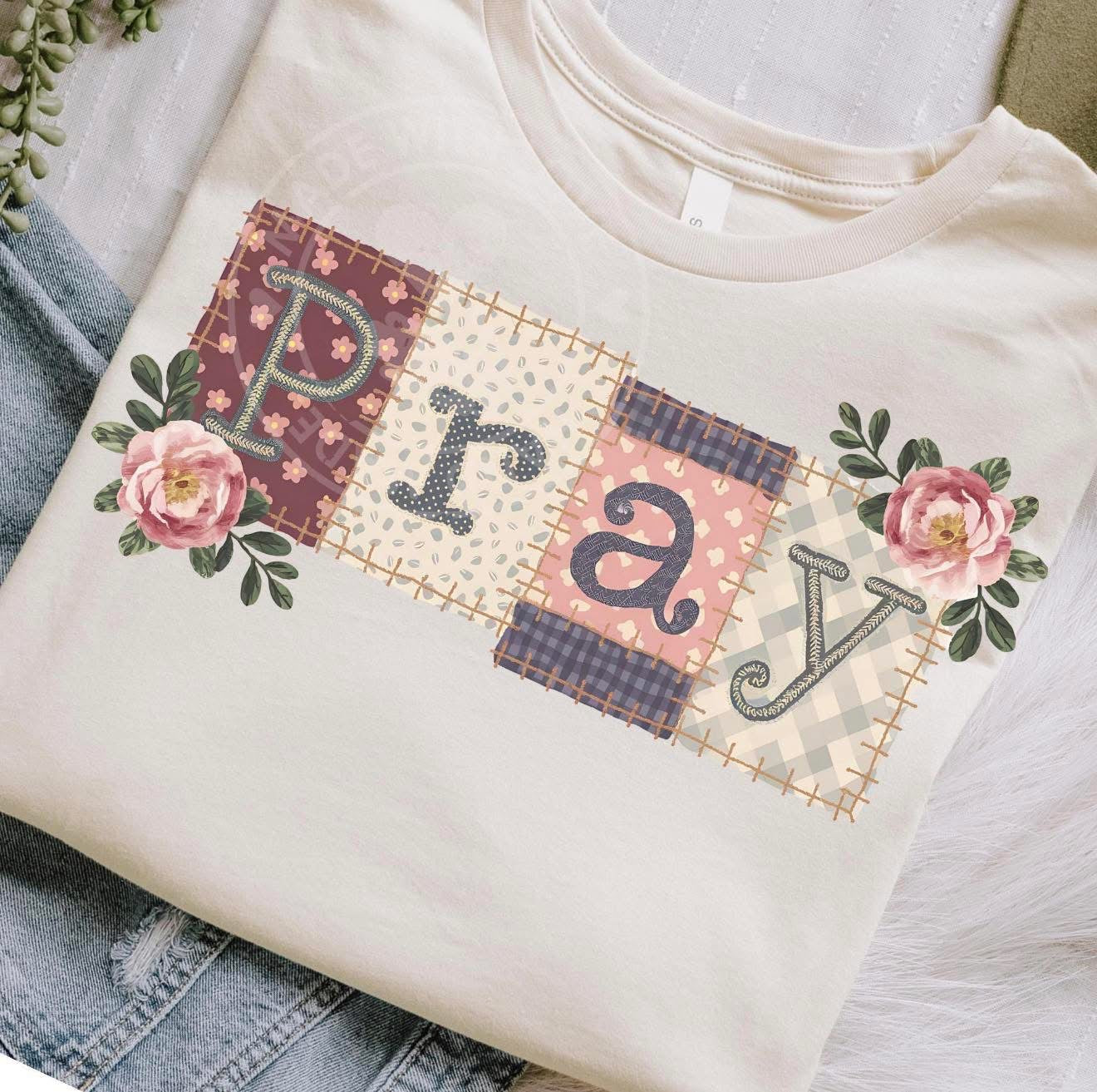 Patchwork Pray Tee