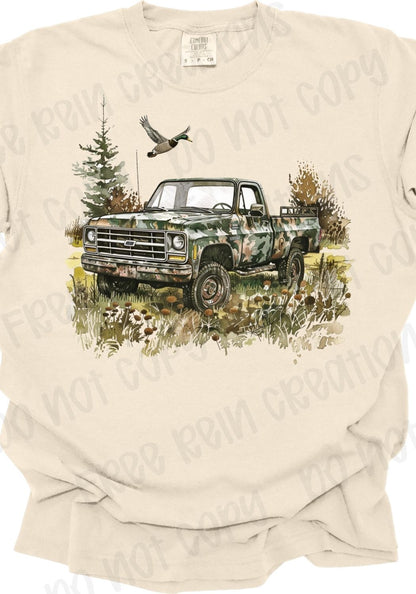 Camo Truck Duck Flying Tee