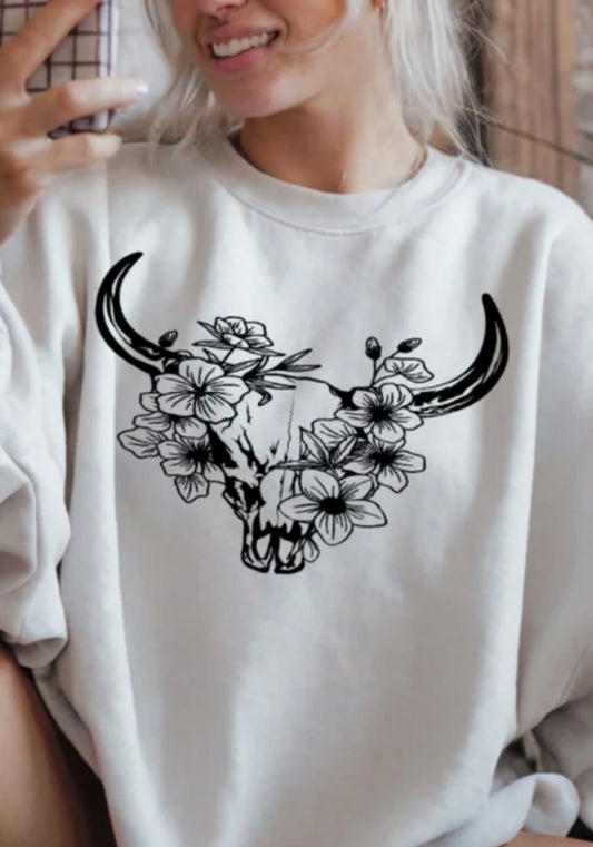 Floral Skull Tee