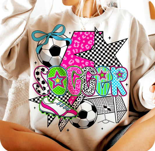 Soccer Checkered Neon Tee