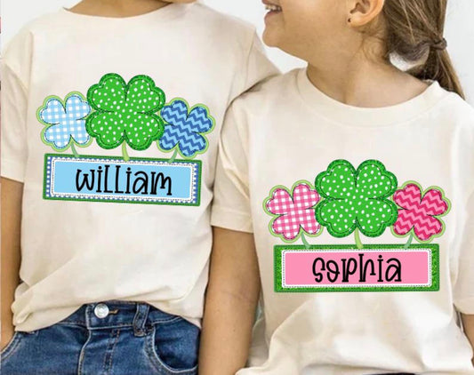 Personalized Name Shamrock Tee