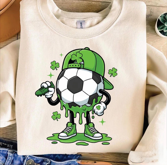 St Patrick's Soccer Drip Tee