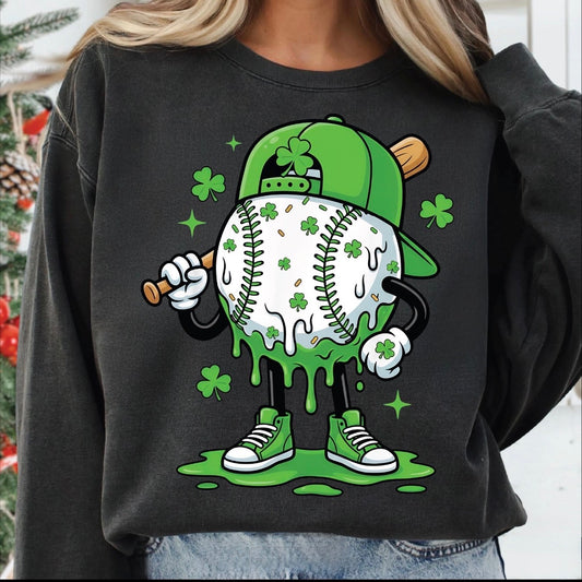 St Patrick's Baseball Drip Tee