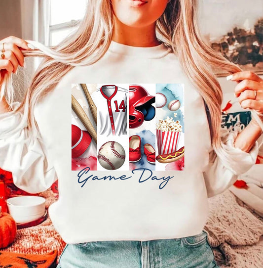 Game Day Baseball Images Tee