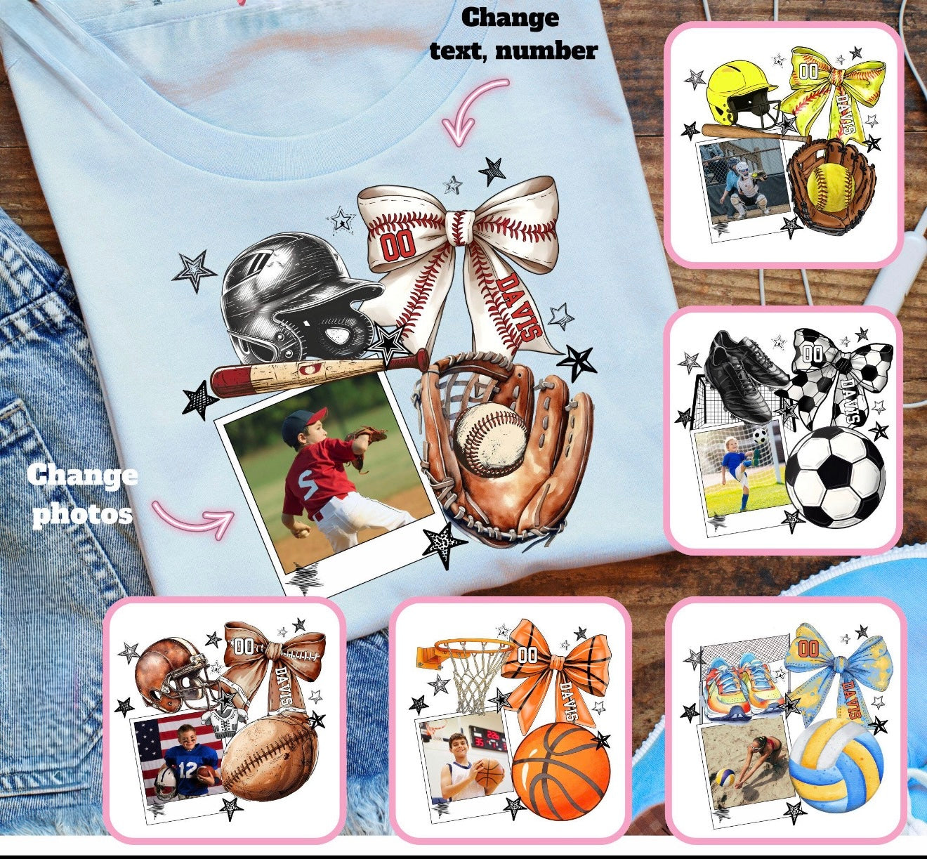 Custom Sports Photo Tee