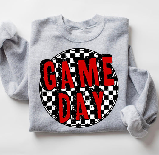 Checkered with Red Game Day Tee
