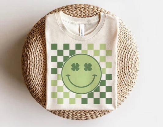 Checkered Smiley Tee