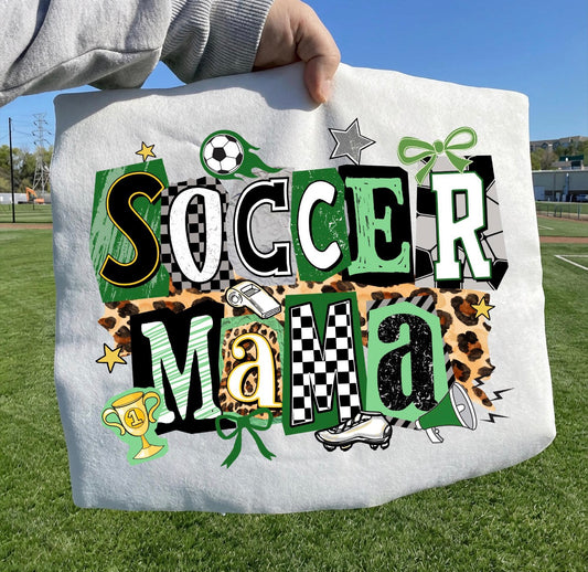 Green Soccer Mama Tee