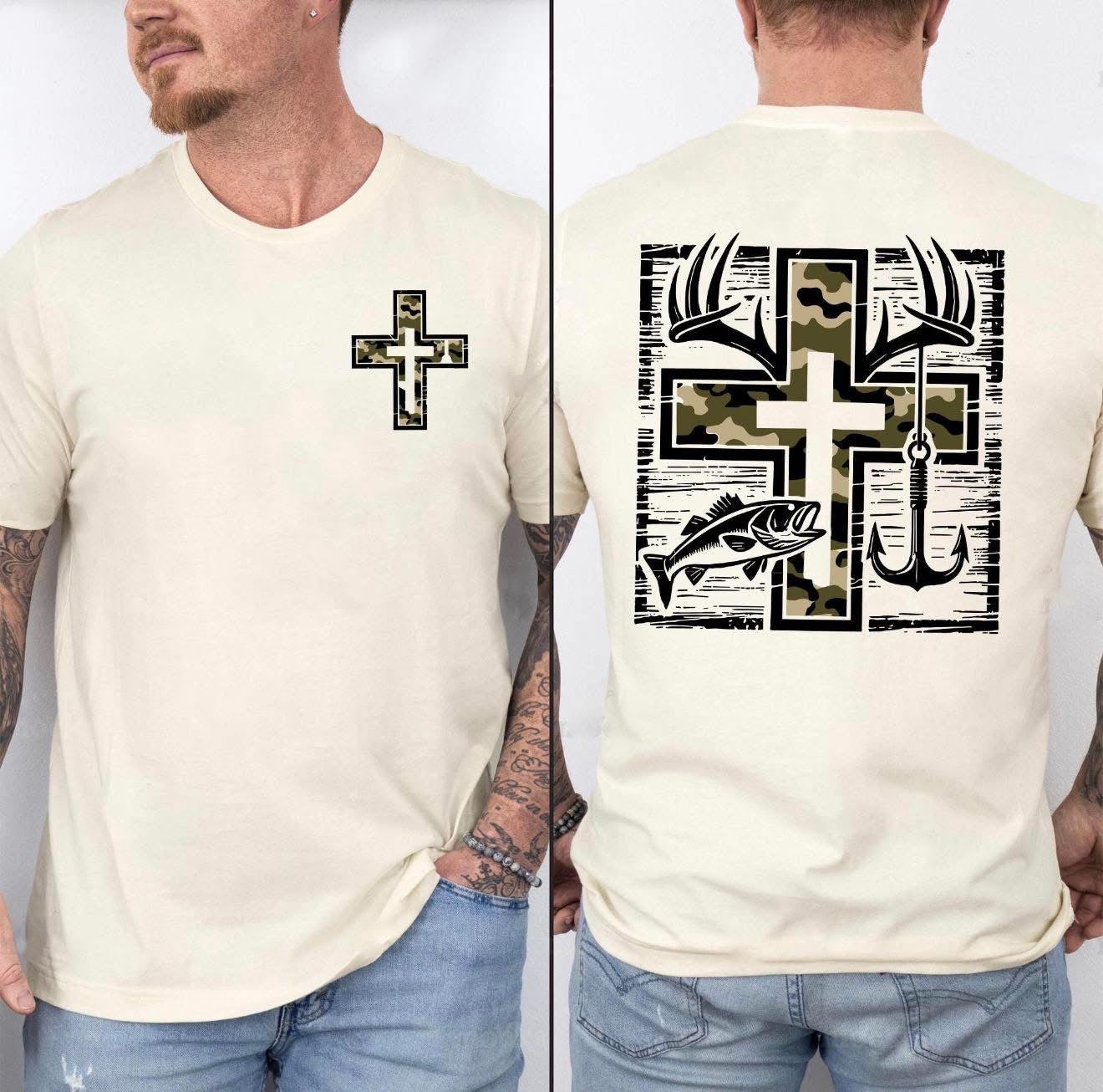 Cross Hunting Fishing Tee