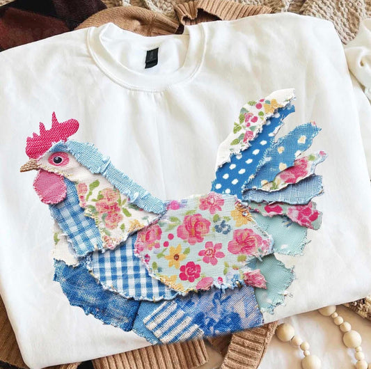 Patchwork Chicken Tee
